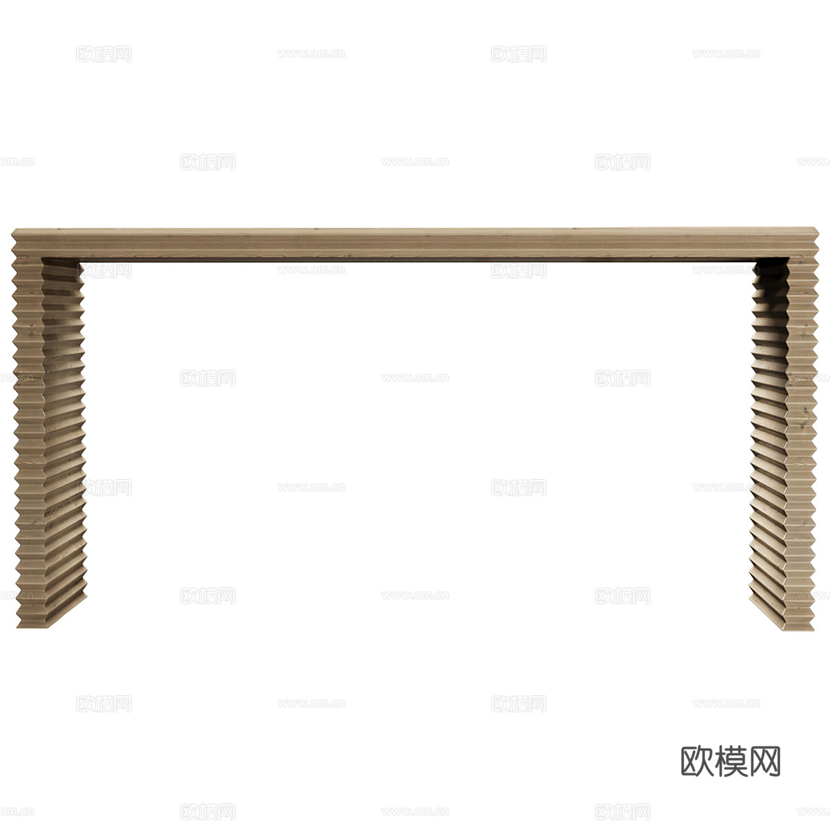新中式实木端景台3d模型