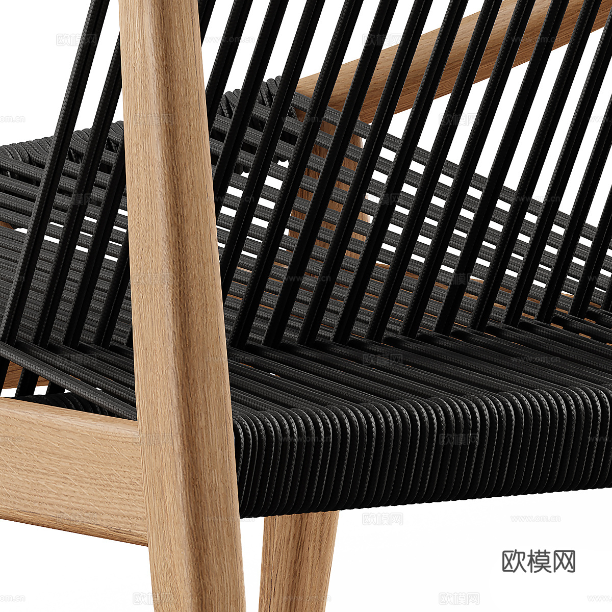 新中式藤编休闲椅3d模型
