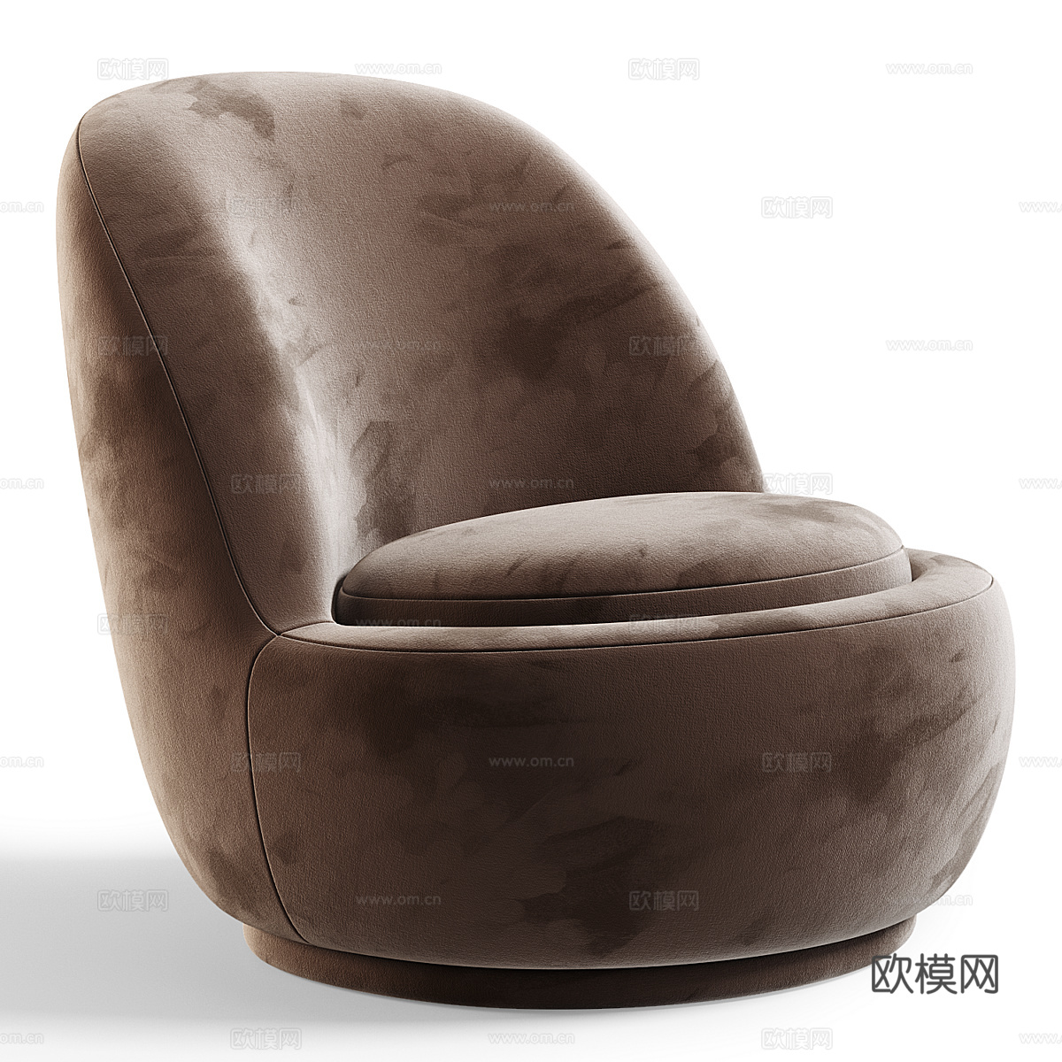现代奶油风布艺沙发椅3d模型