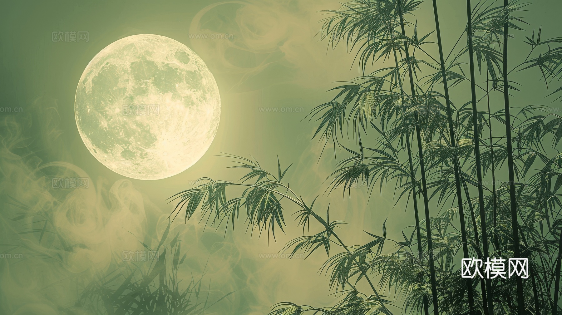 中式竹子竹林壁纸壁画