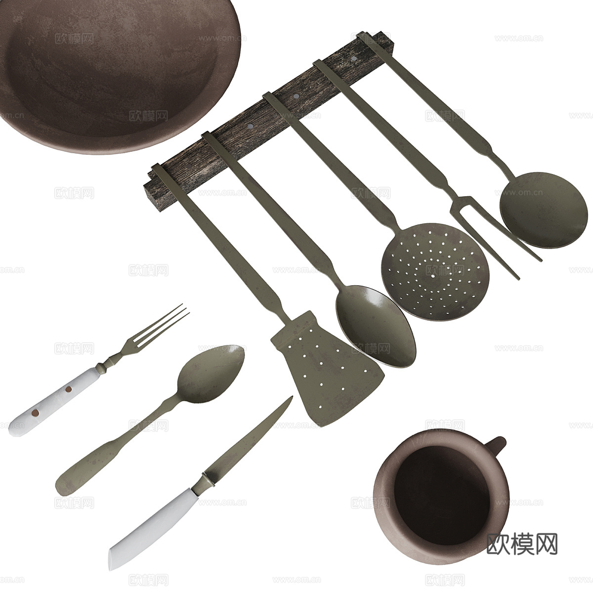 美式厨房用具3d模型