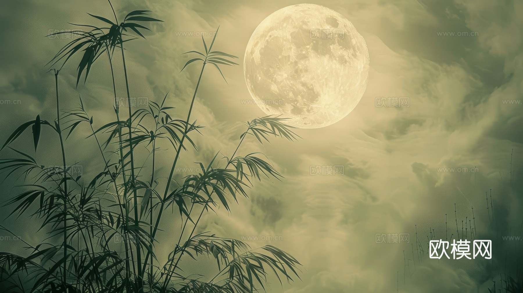 中式竹子竹林壁纸壁画