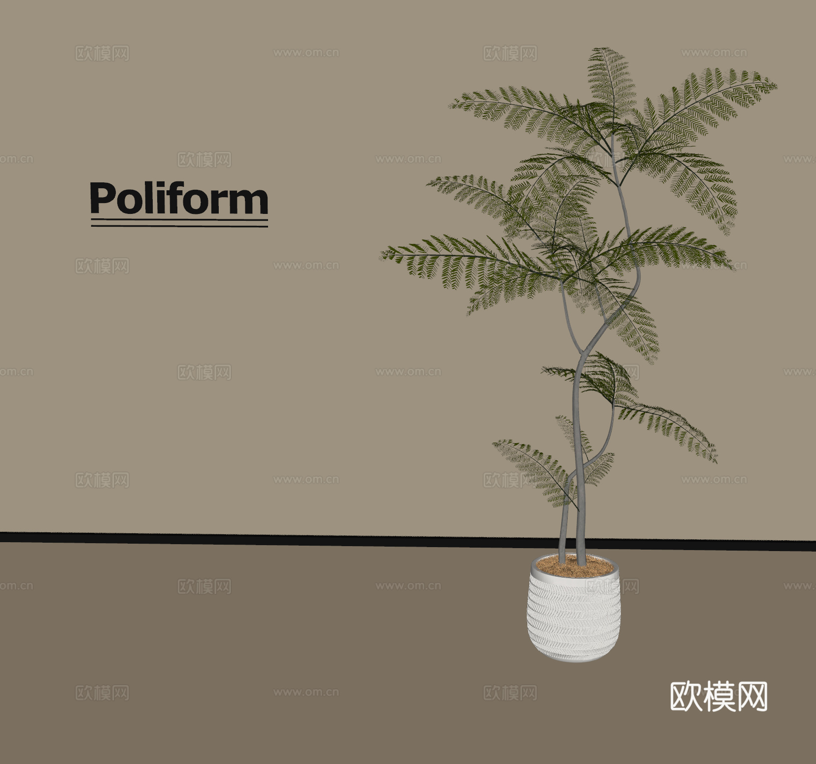现代绿植盆栽su模型