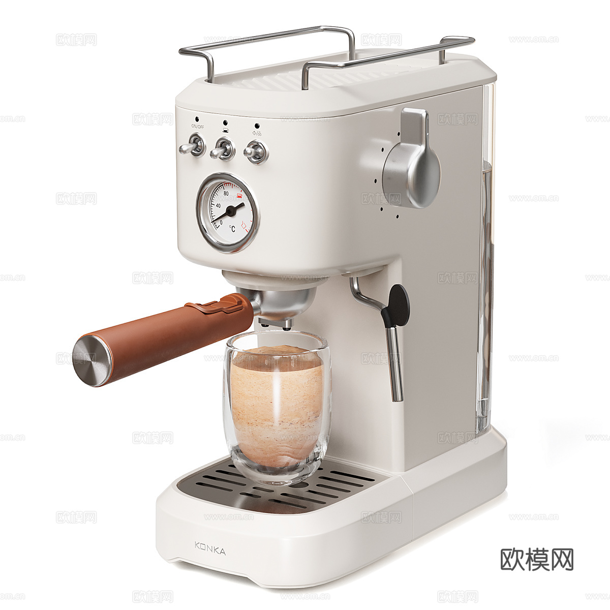 现代奶油风咖啡机3d模型