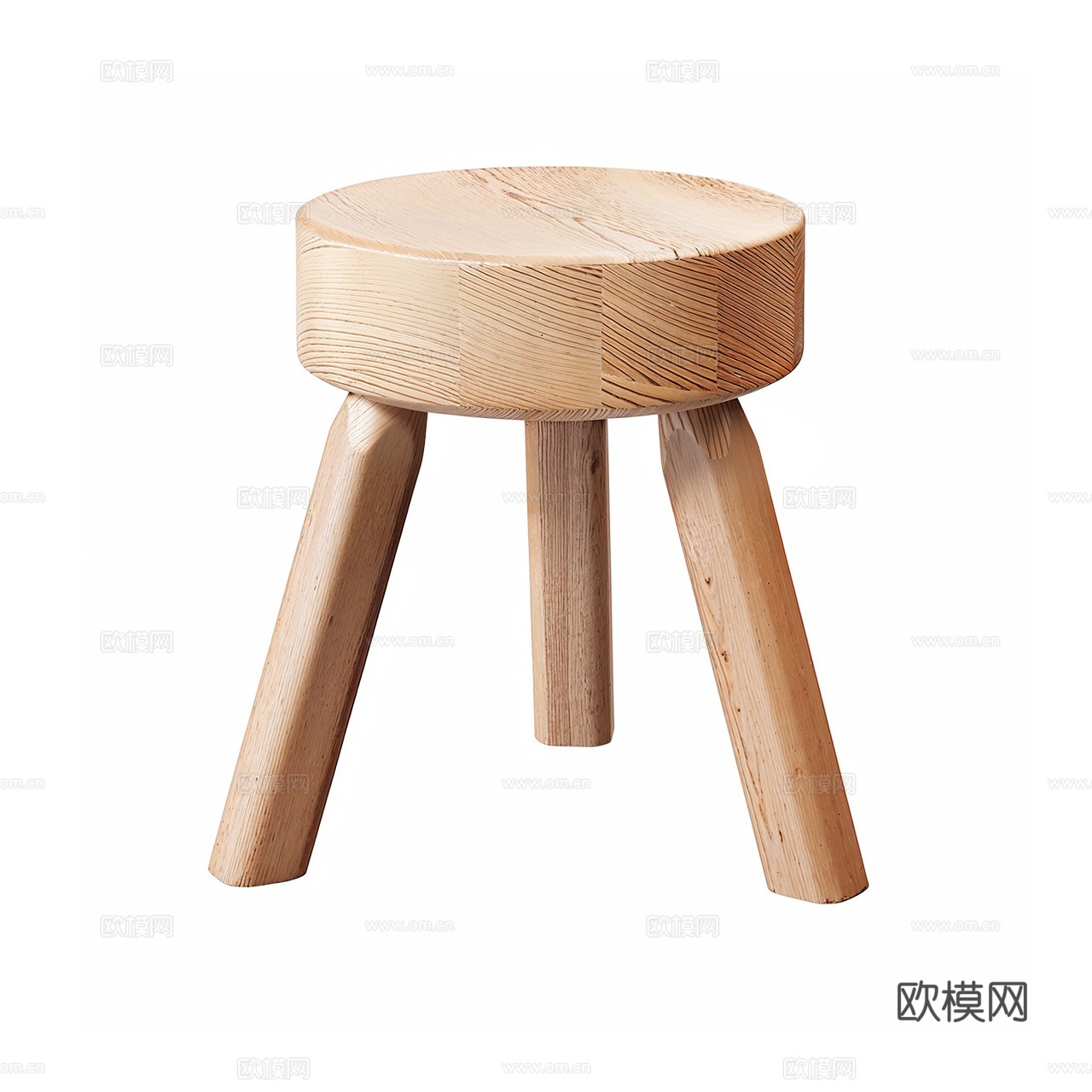 Frama 北欧凳子 木凳 圆凳 小凳子 松木凳 极简凳3d模型