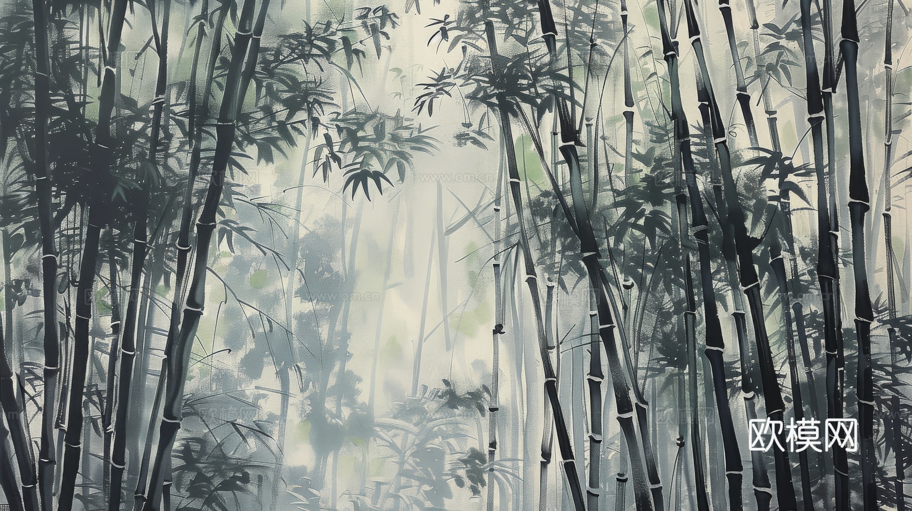 中式竹子竹林壁纸壁画