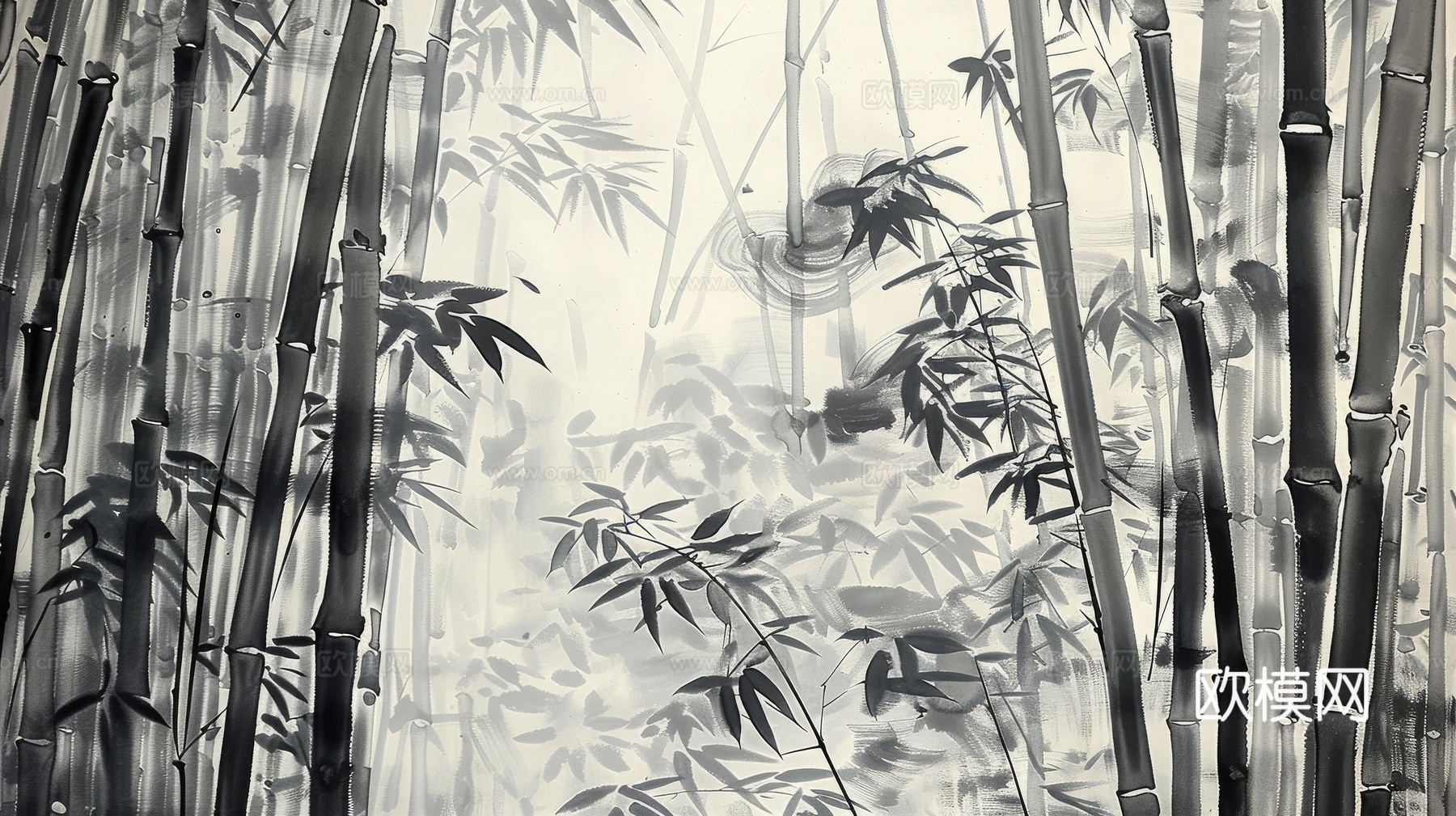 中式竹子竹林壁纸壁画