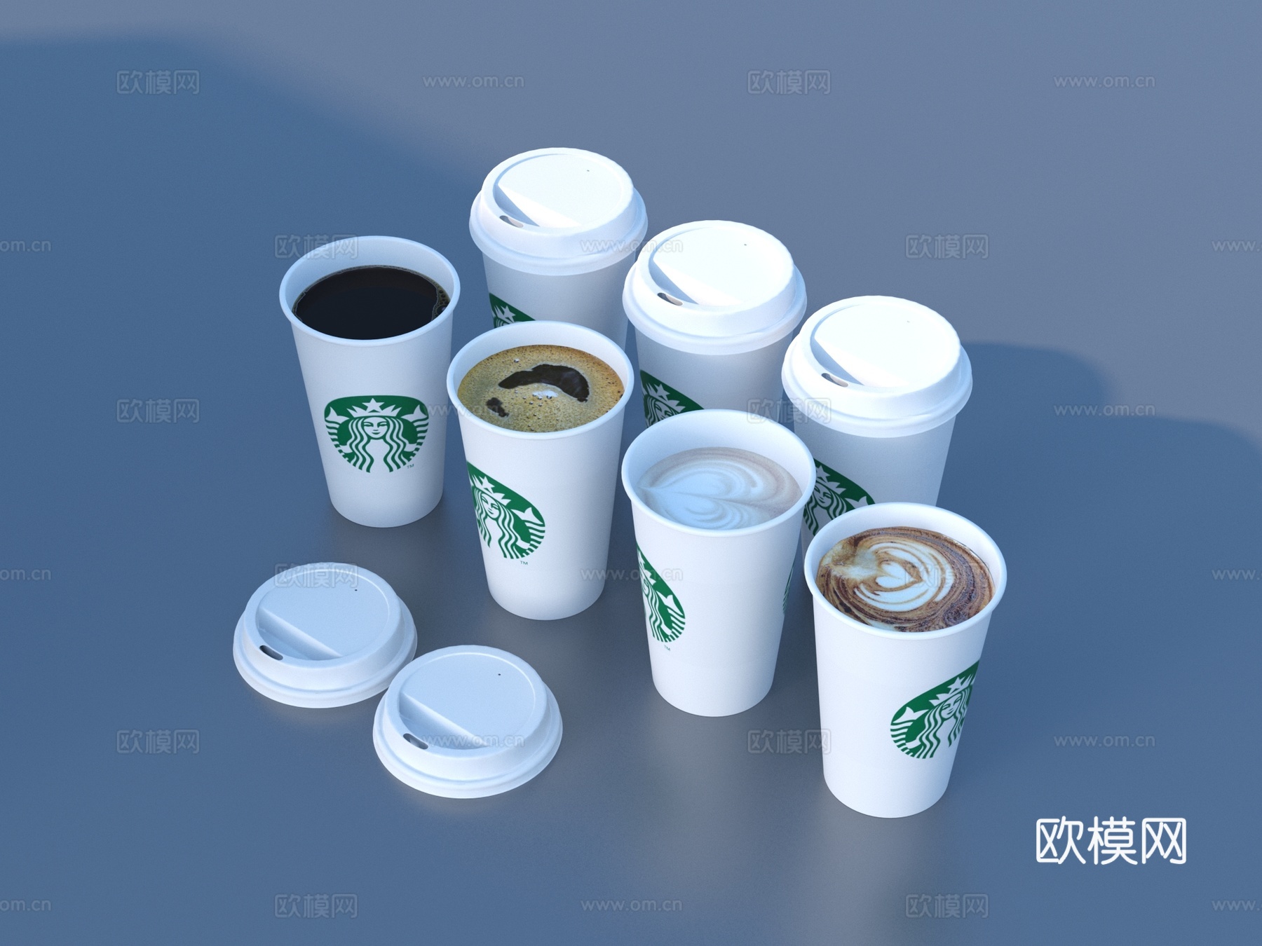 纸杯 咖啡 可乐 奶茶 饮料3d模型