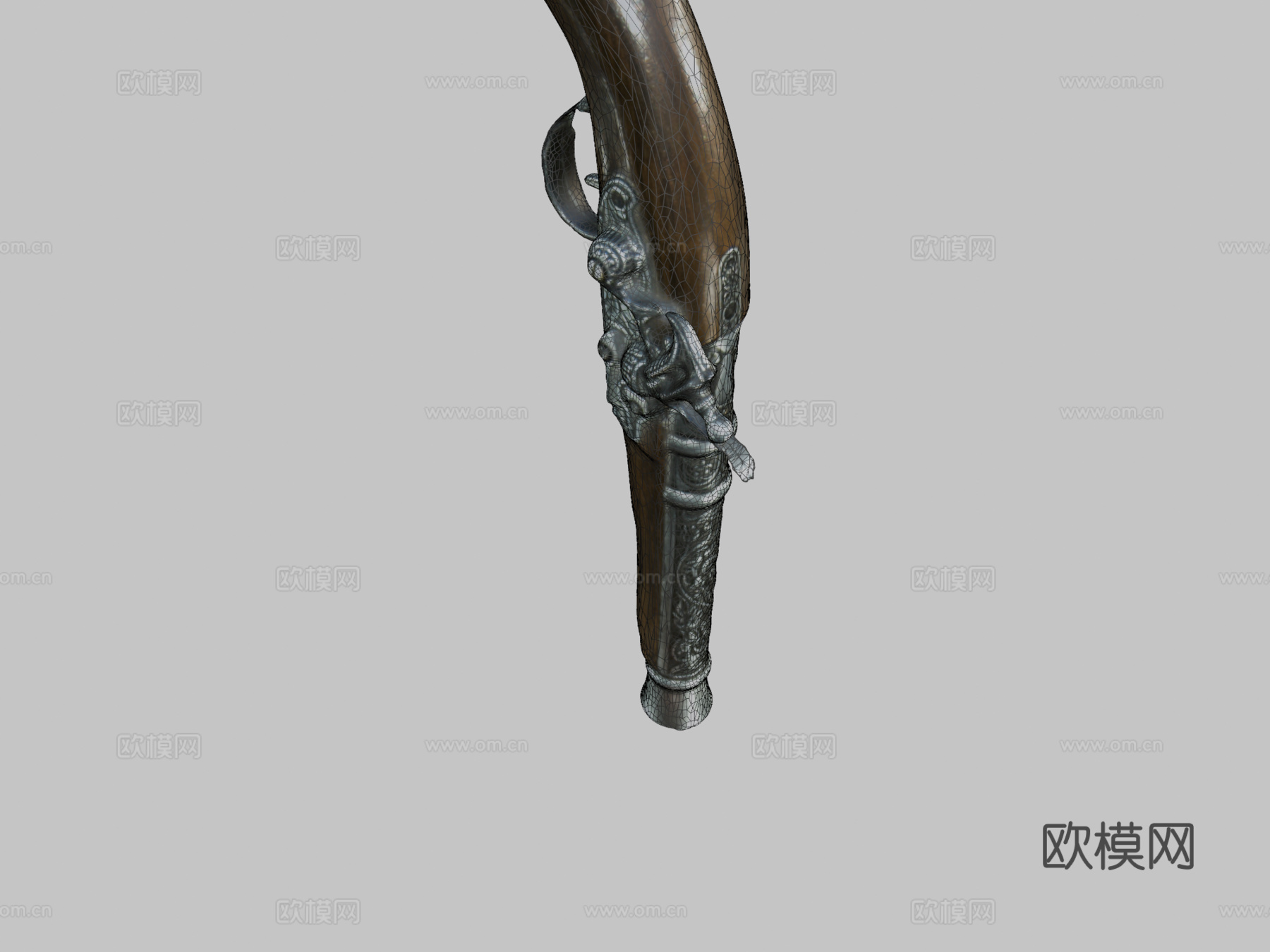 燧发手枪3d模型