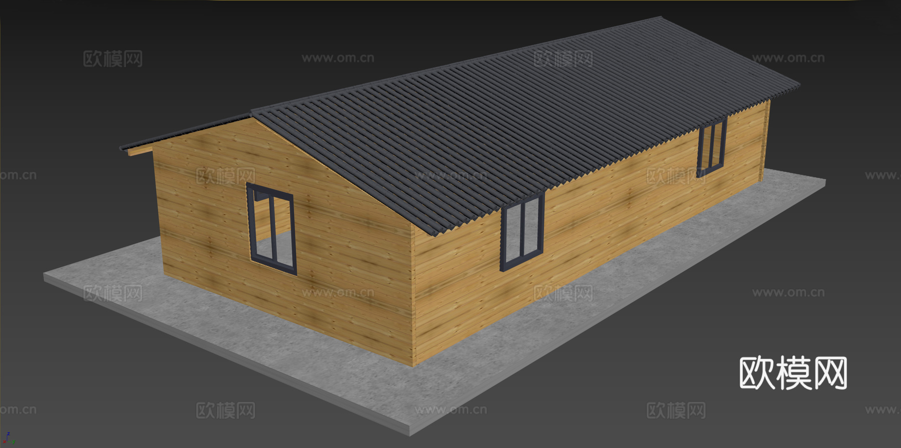 自建新中式建筑3d模型