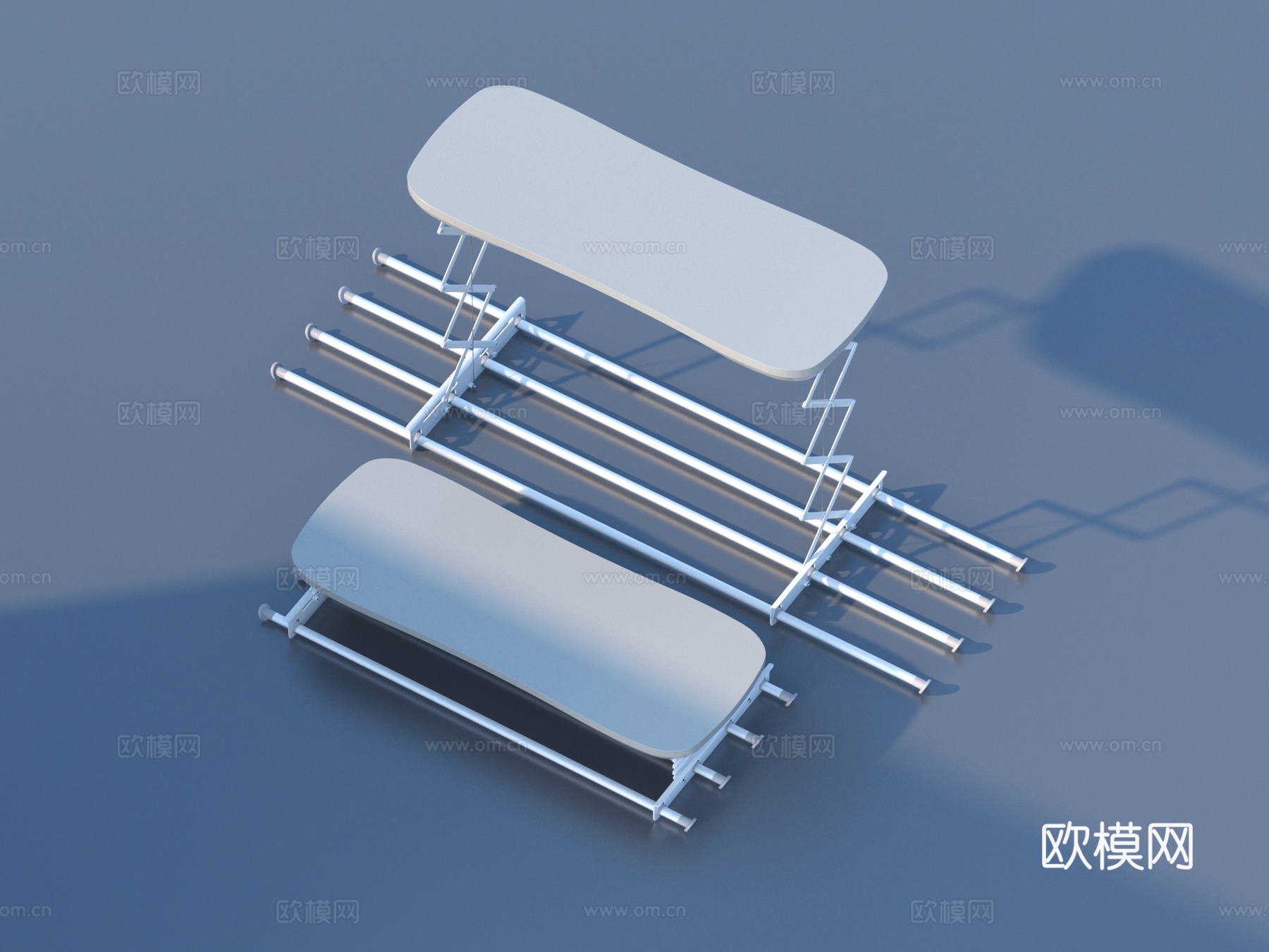 晾衣架 隐形晾衣架 电动晾衣架3d模型