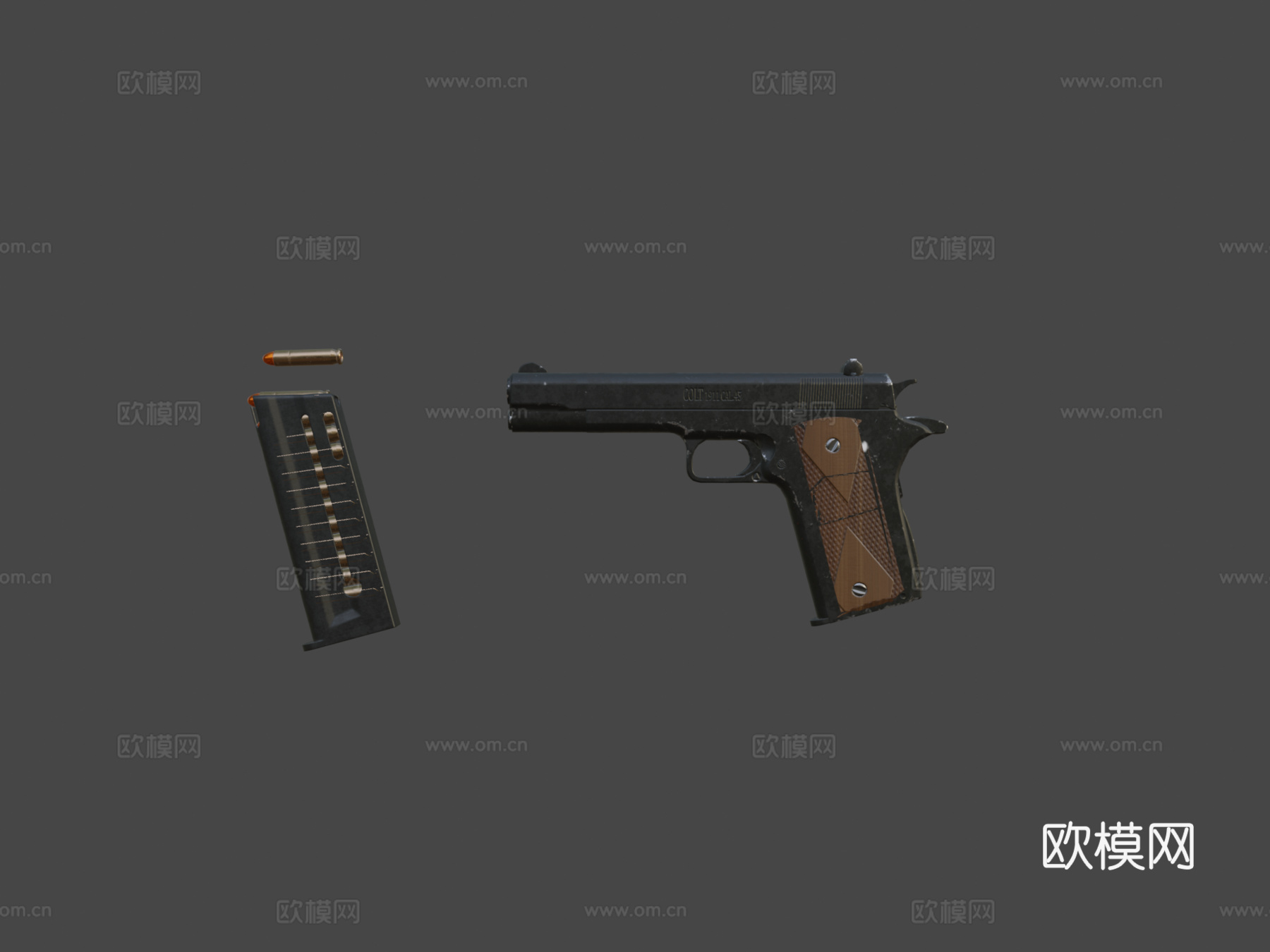 柯尔特M19113d模型