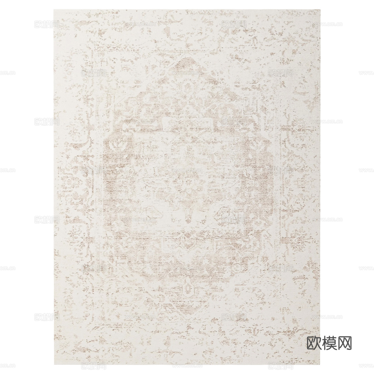 美式简约布艺地毯3d模型