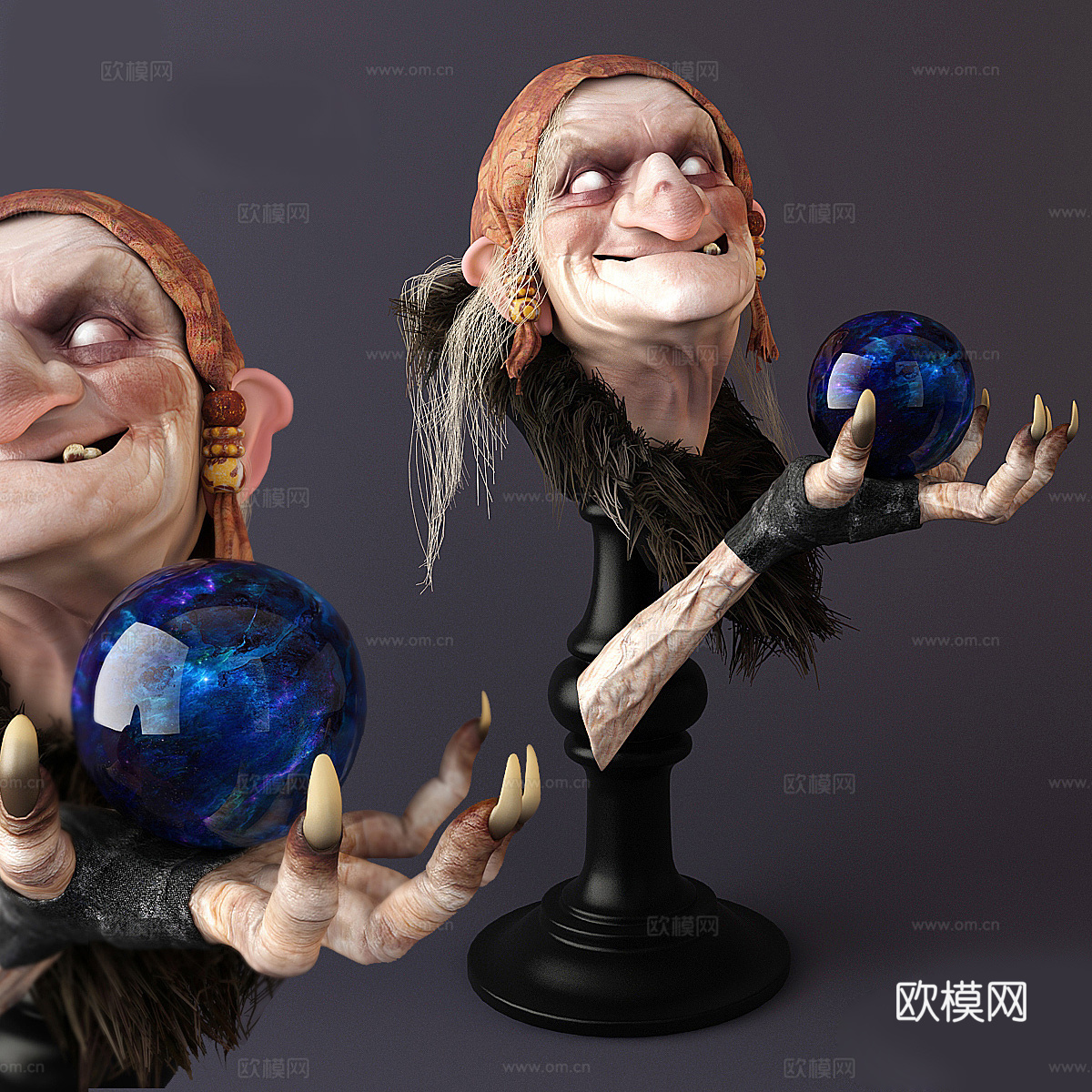 女巫 巫师 老太婆3d模型