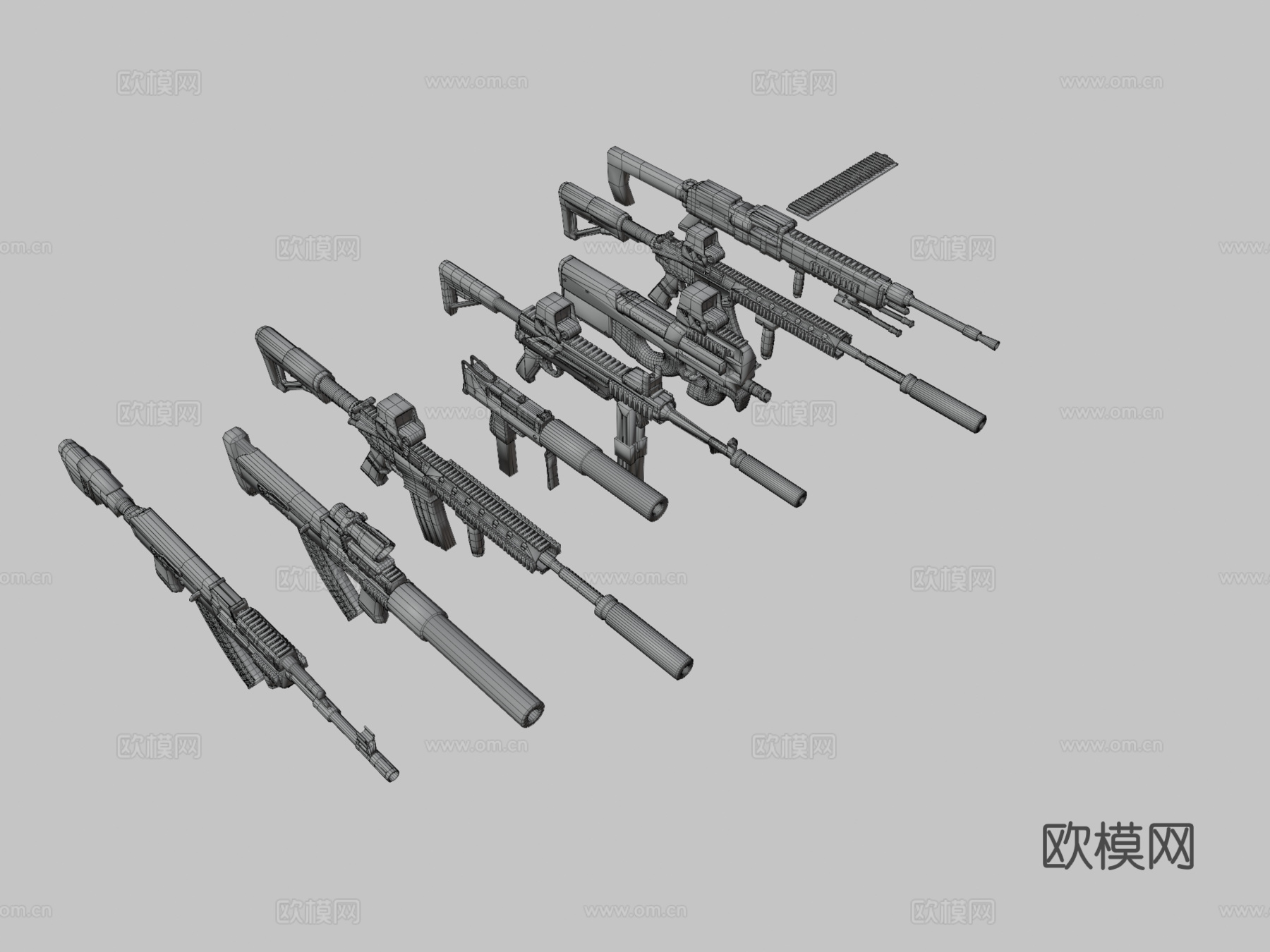 枪支23d模型
