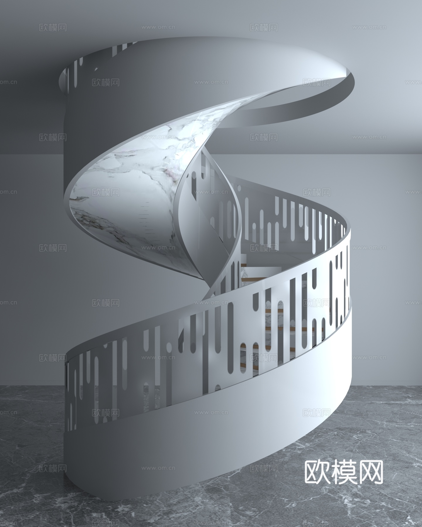旋转楼梯3d模型