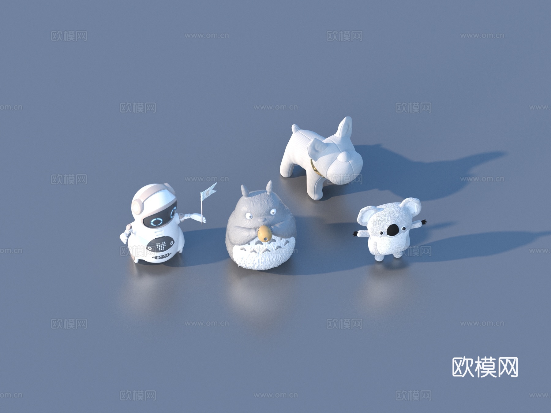卡通动物 玩具 公仔3d模型