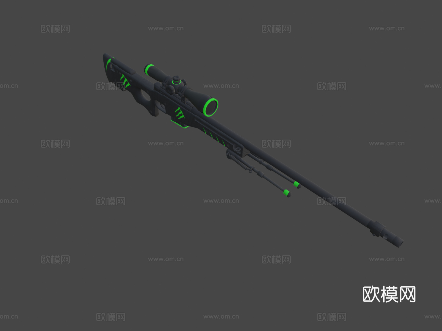 AWP-绿怪杀戮3d模型