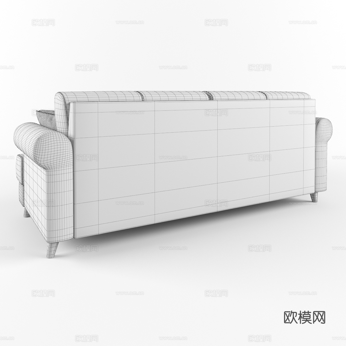 三人沙发 沙发 布艺沙发3d模型