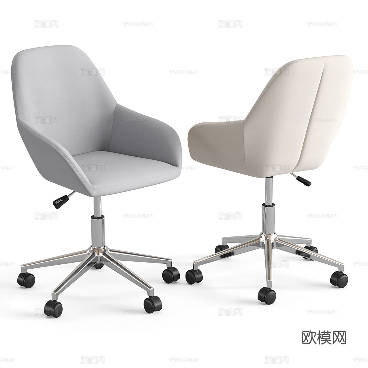 现代意式办公椅3d模型