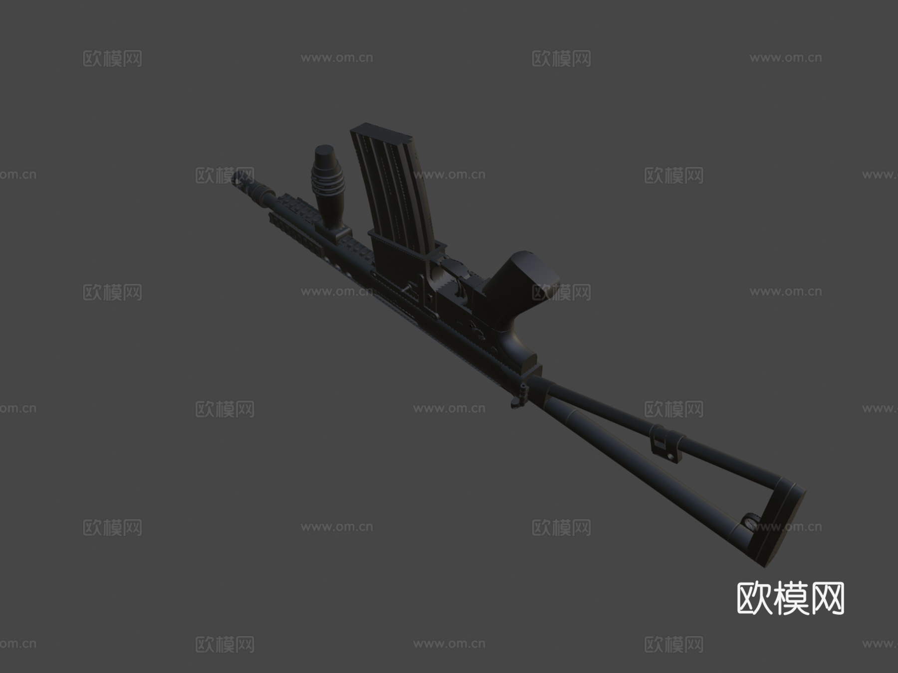 M4个人防卫武器3d模型
