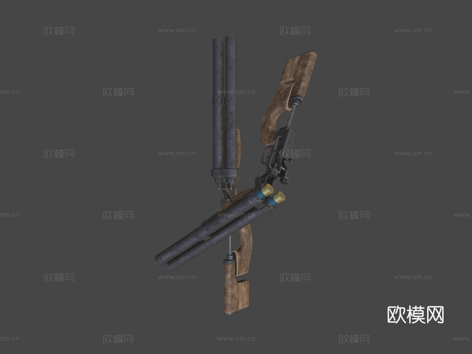 地铁2033双管霰弹枪(同人作品)3d模型