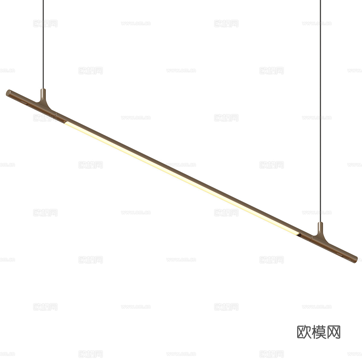现代轻奢极简线性装饰吊灯3d模型