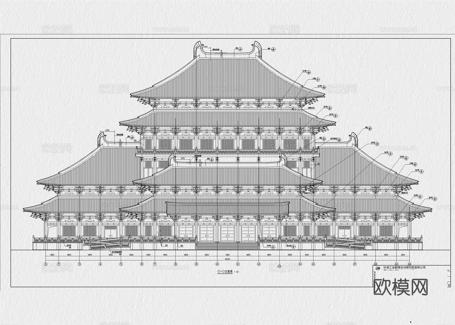 仿古建筑 古建筑 阁楼建筑 寺庙建筑 徽派建筑 中式建筑cad施工图