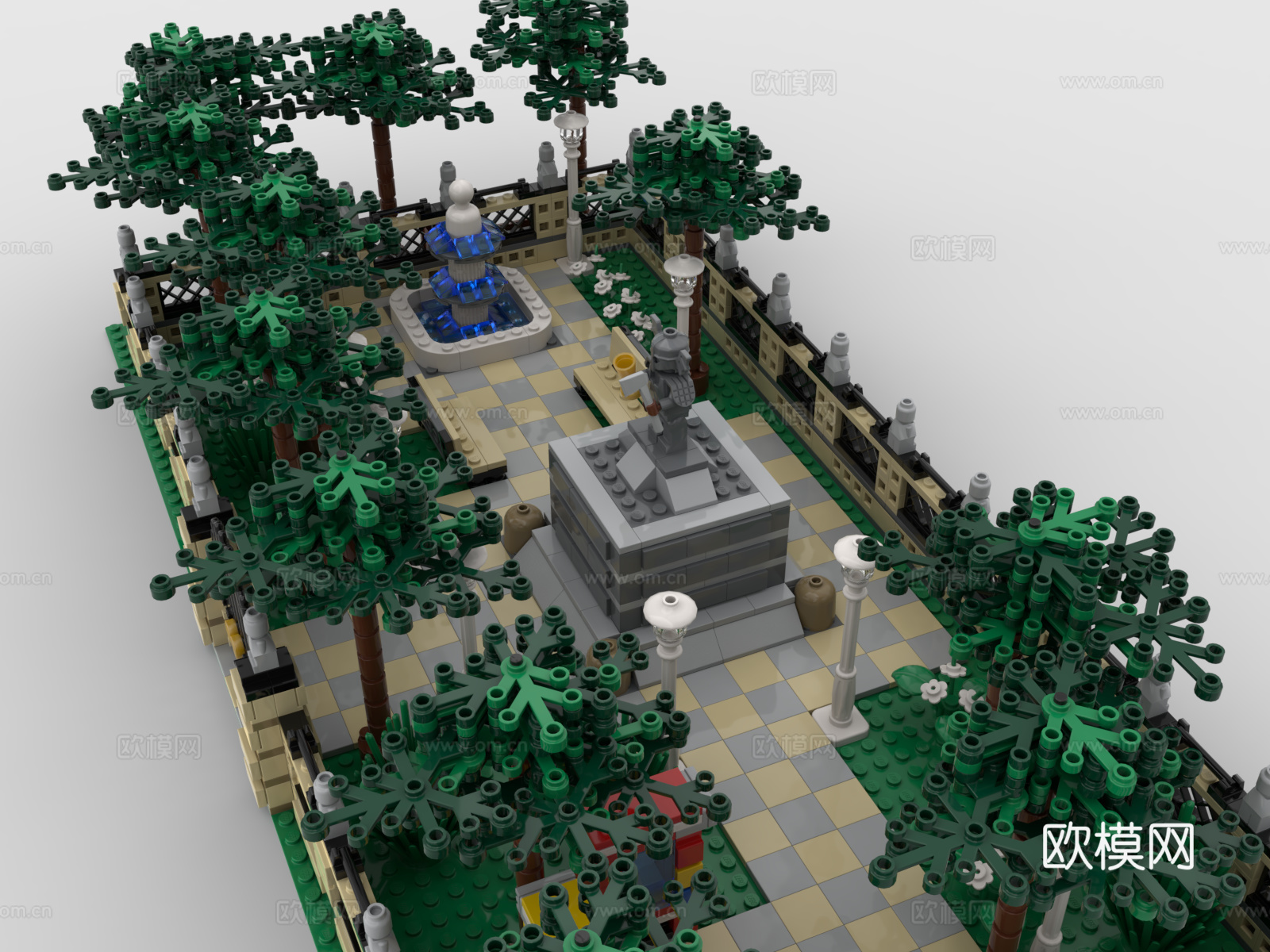 乐高 LEGO 玩具 积木 公园 花园3d模型
