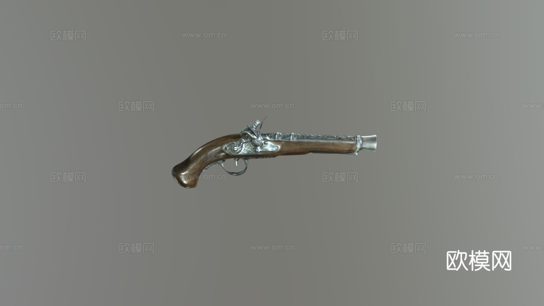 燧发手枪3d模型