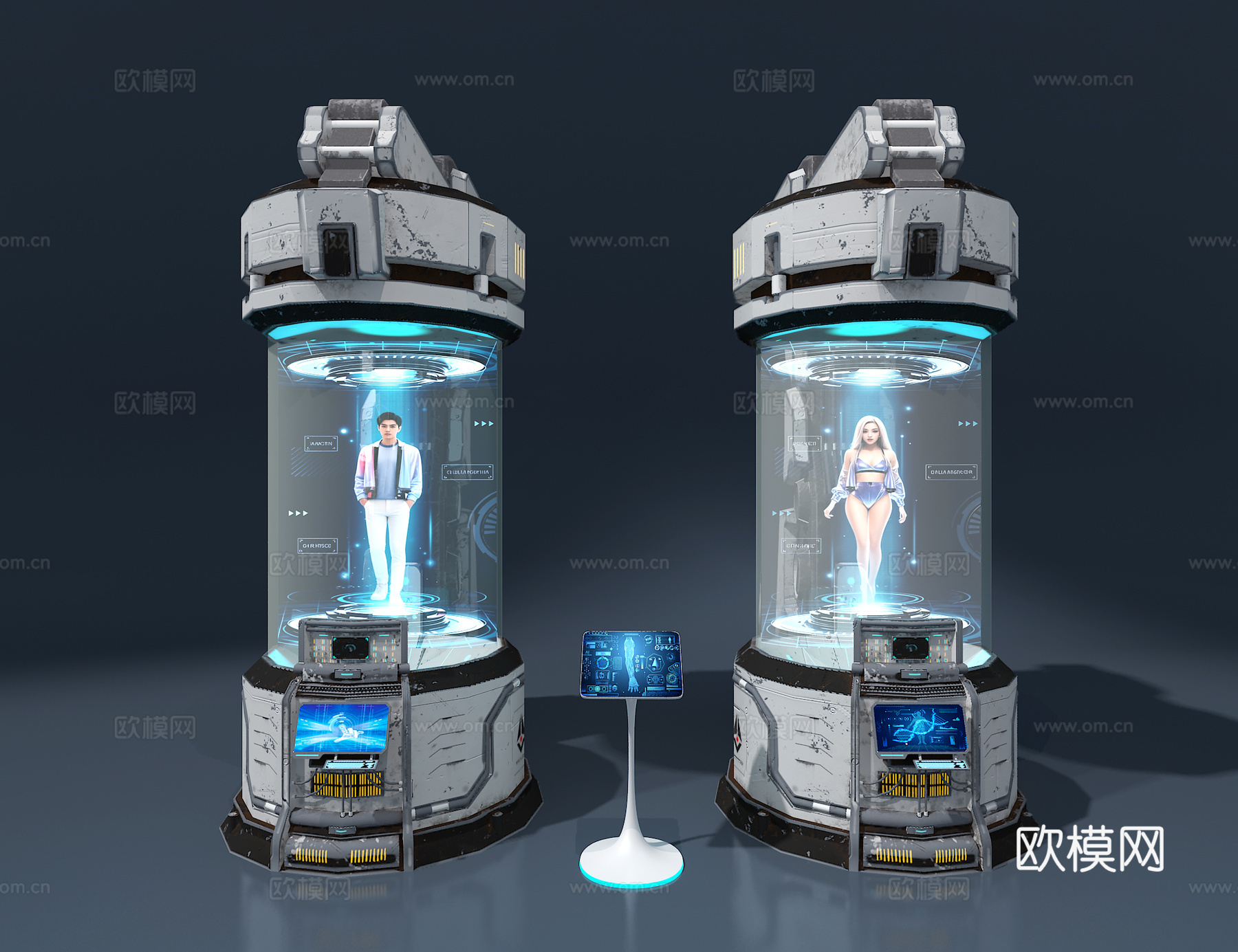 虚拟科技展台3d模型