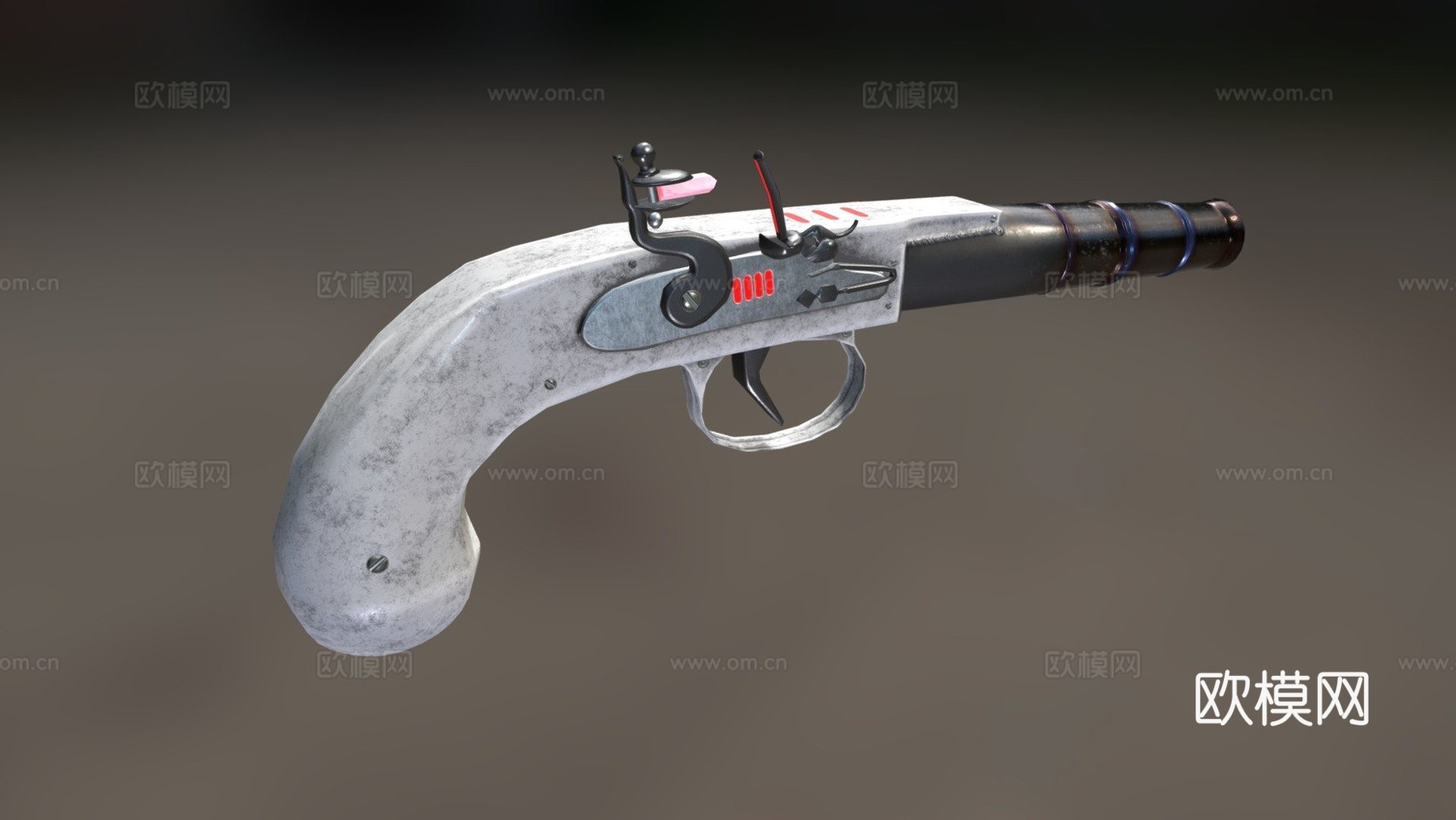 激光燧发枪3d模型