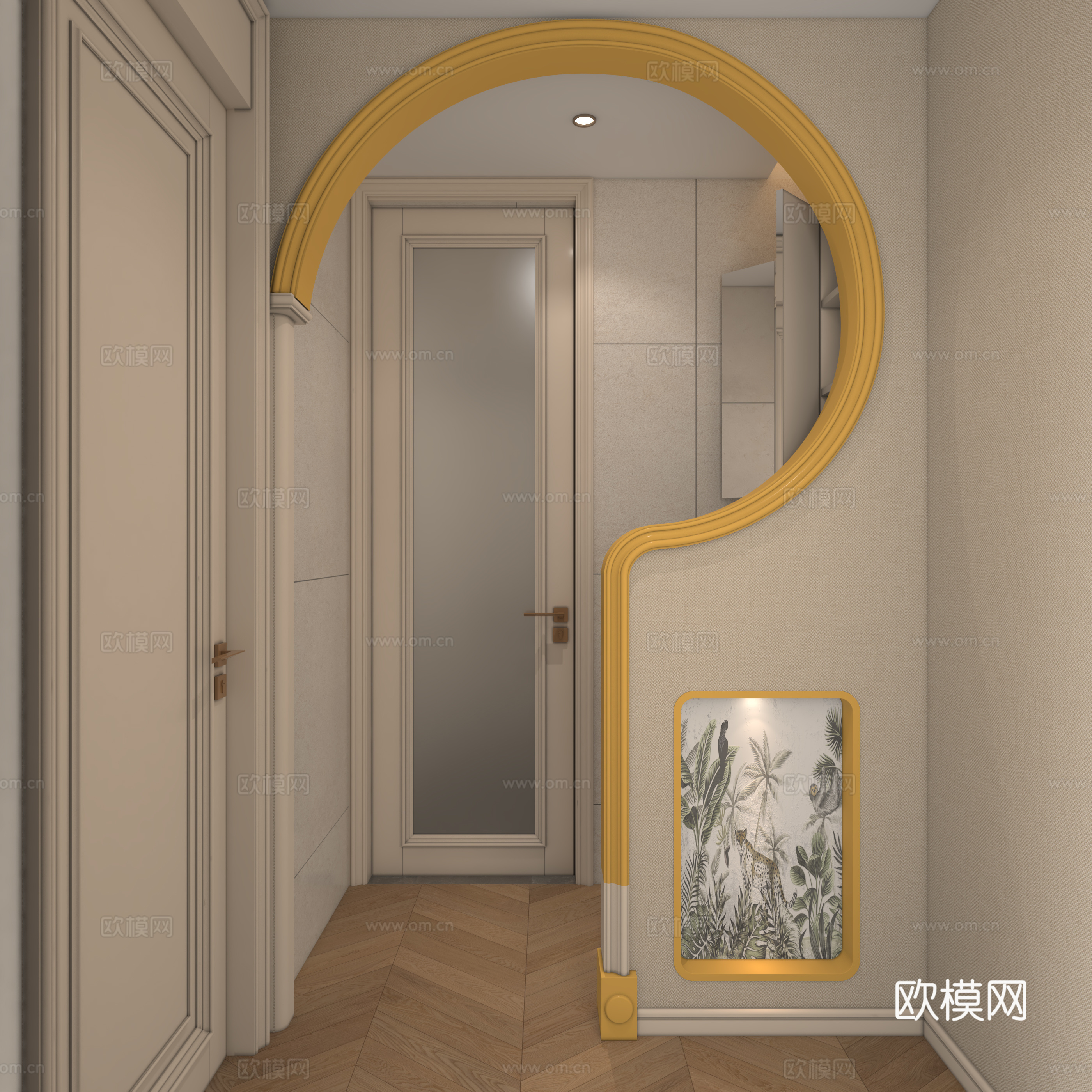 卫生间洗漱区3d模型