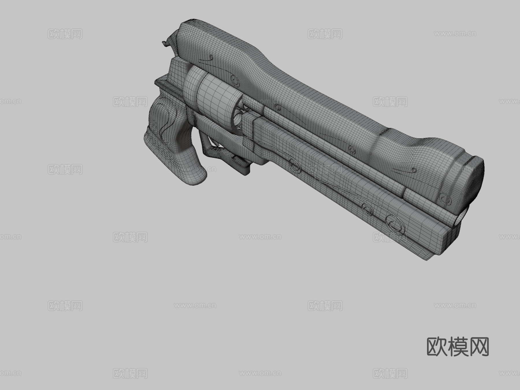 暗黑左轮3d模型