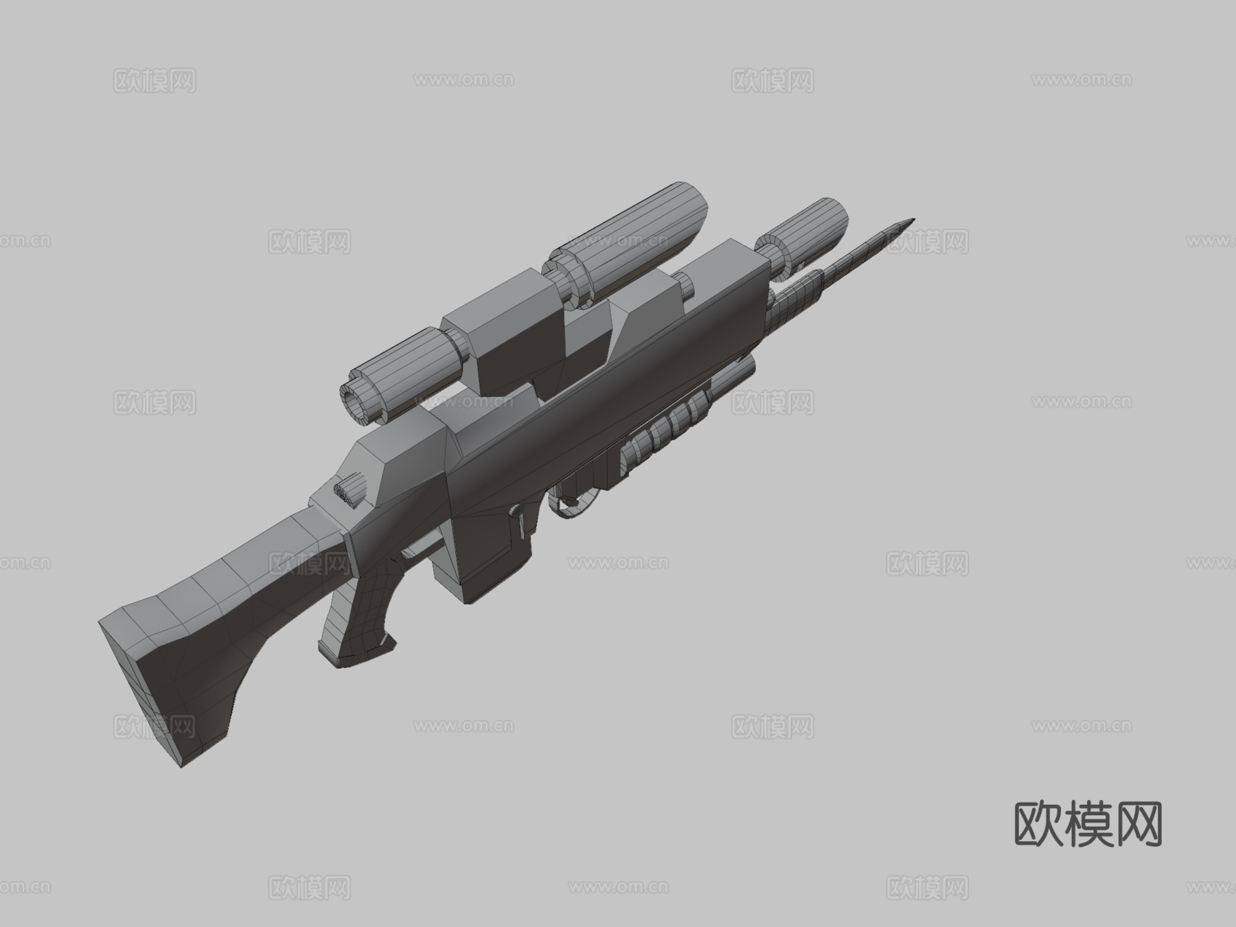 战锤40K康德莱尔型激光步枪3d模型