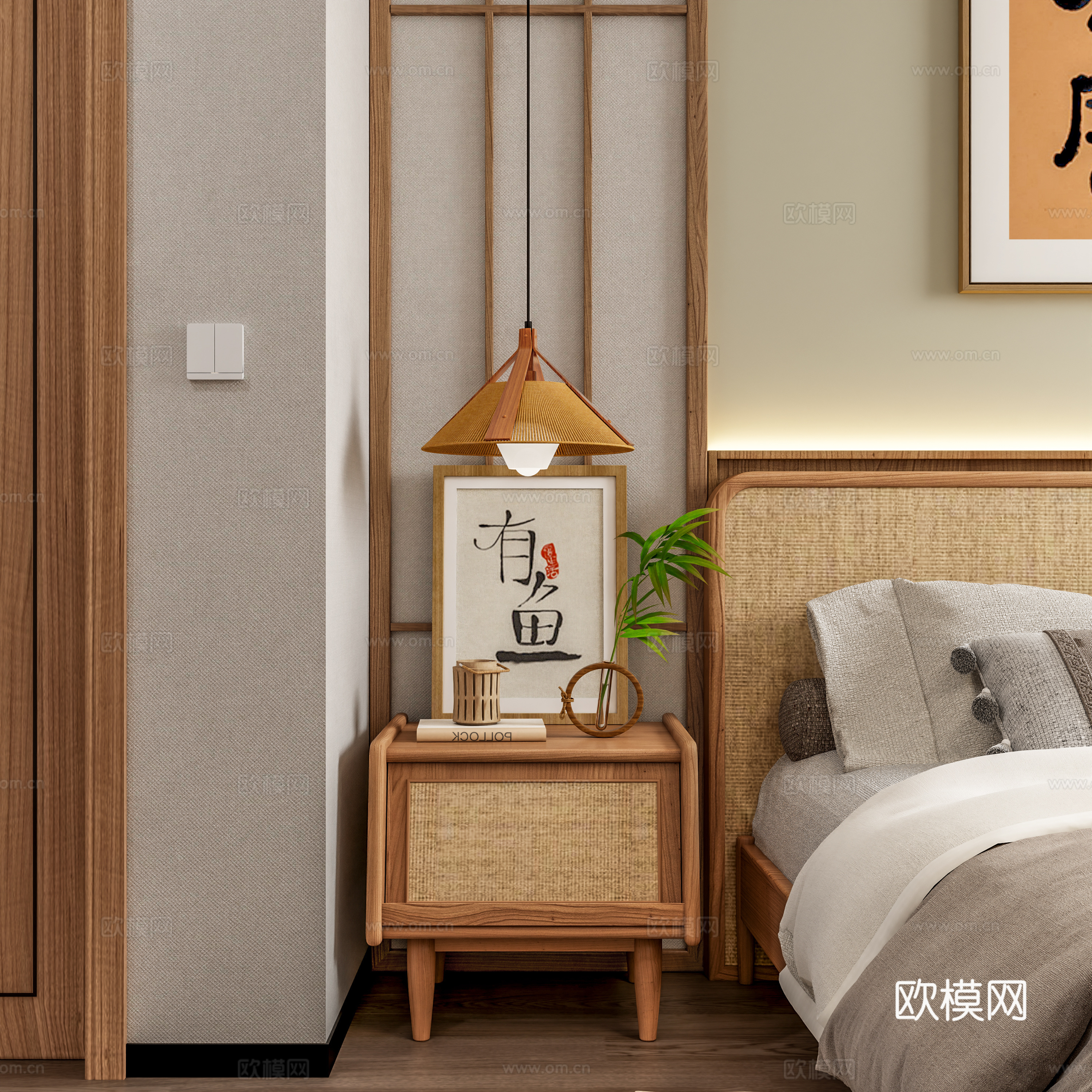 日式家装卧室3d模型