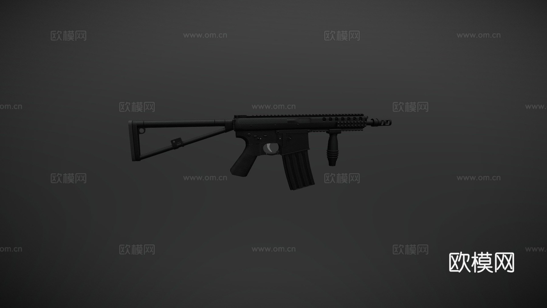 M4个人防卫武器3d模型