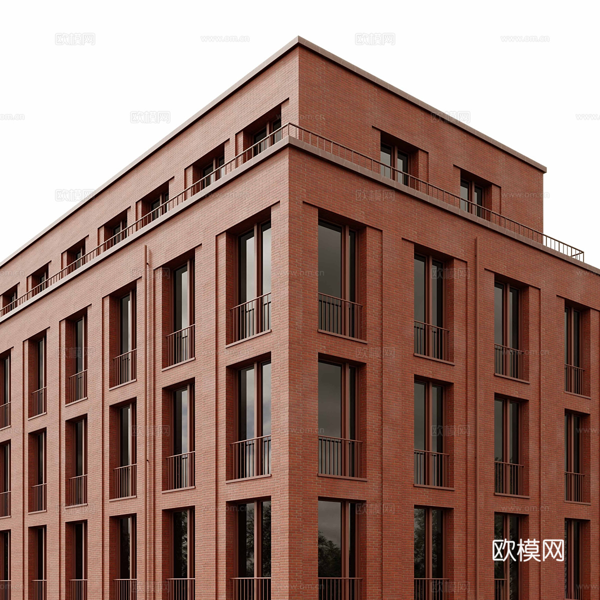 现代建筑外观 宿舍楼3d模型