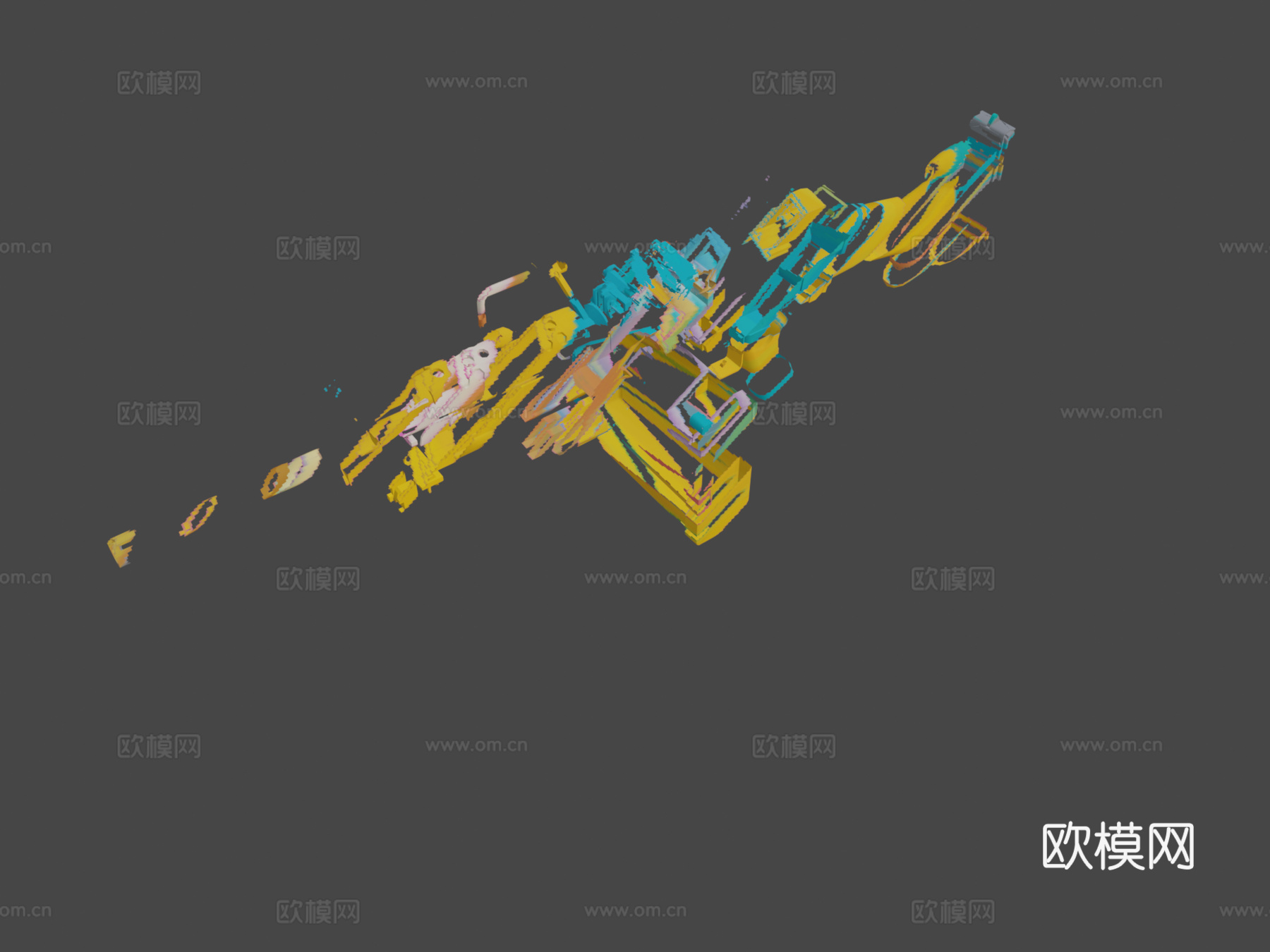 M249彩色版3d模型