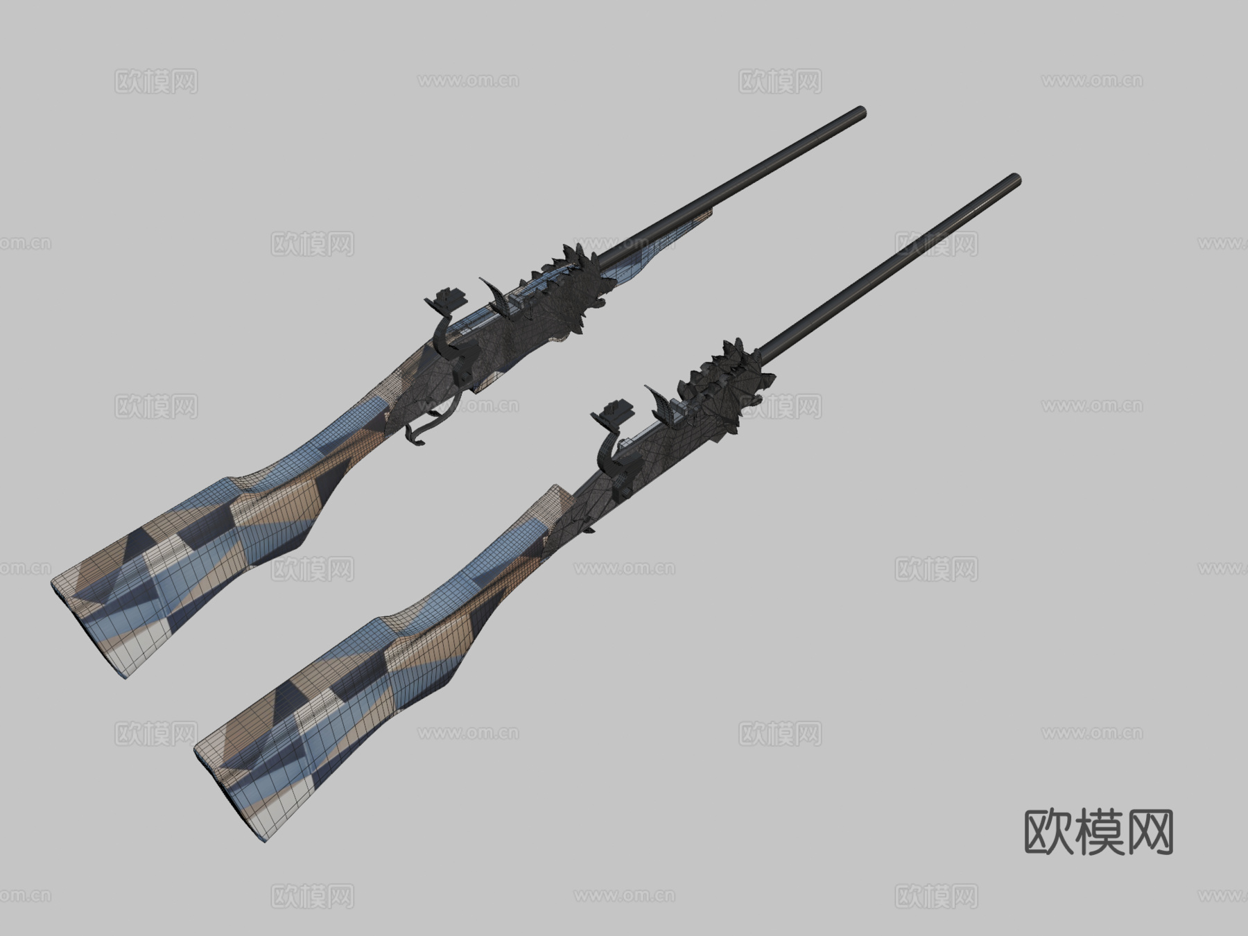 随机燧发枪3d模型