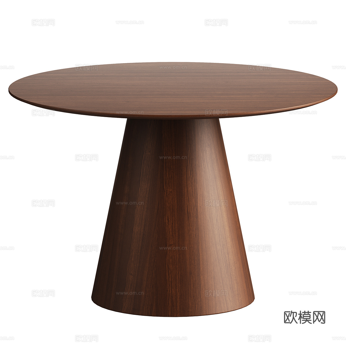 现代意式圆餐桌椅组合3d模型