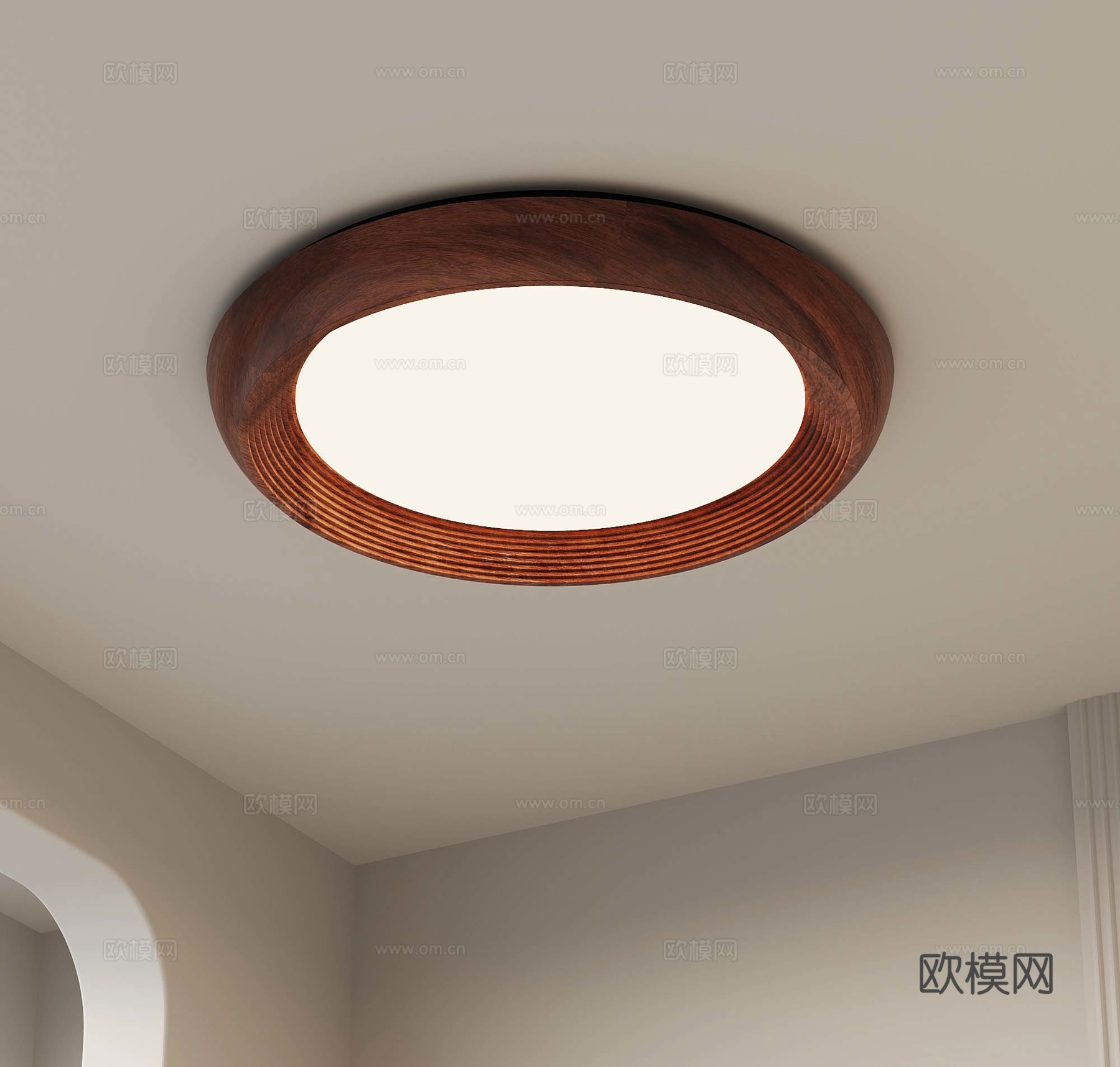 侘寂中古风吸顶灯 卧室吸顶灯 客厅吸顶灯3d模型