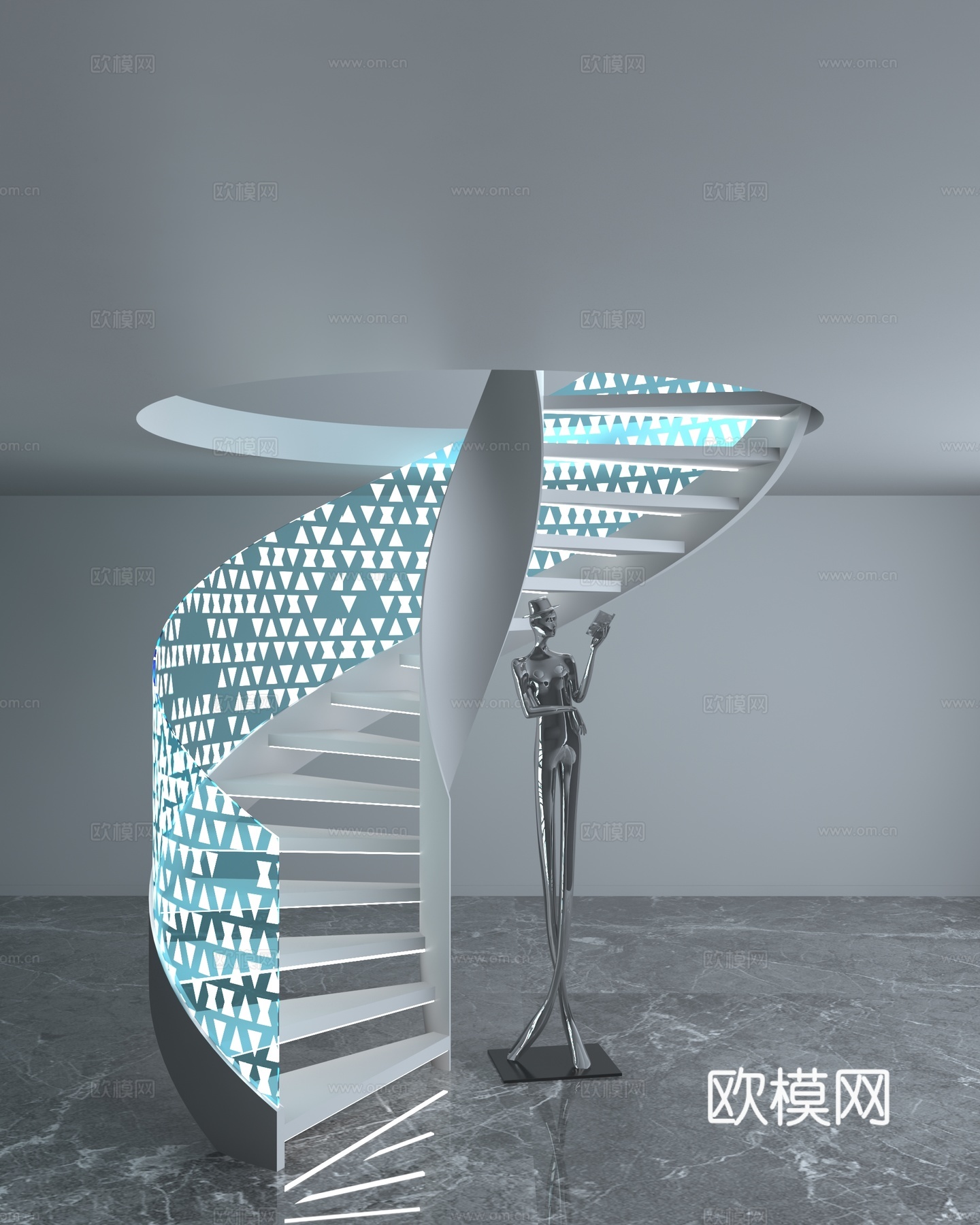 旋转楼梯3d模型