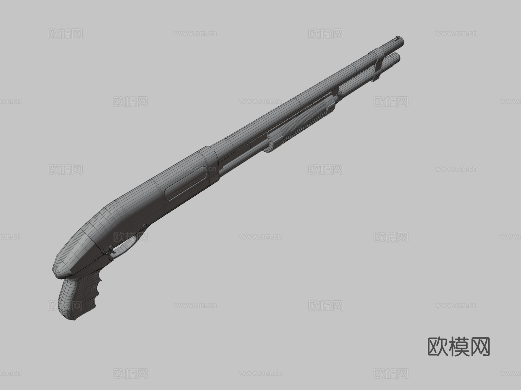 雷明顿870战术型3d模型