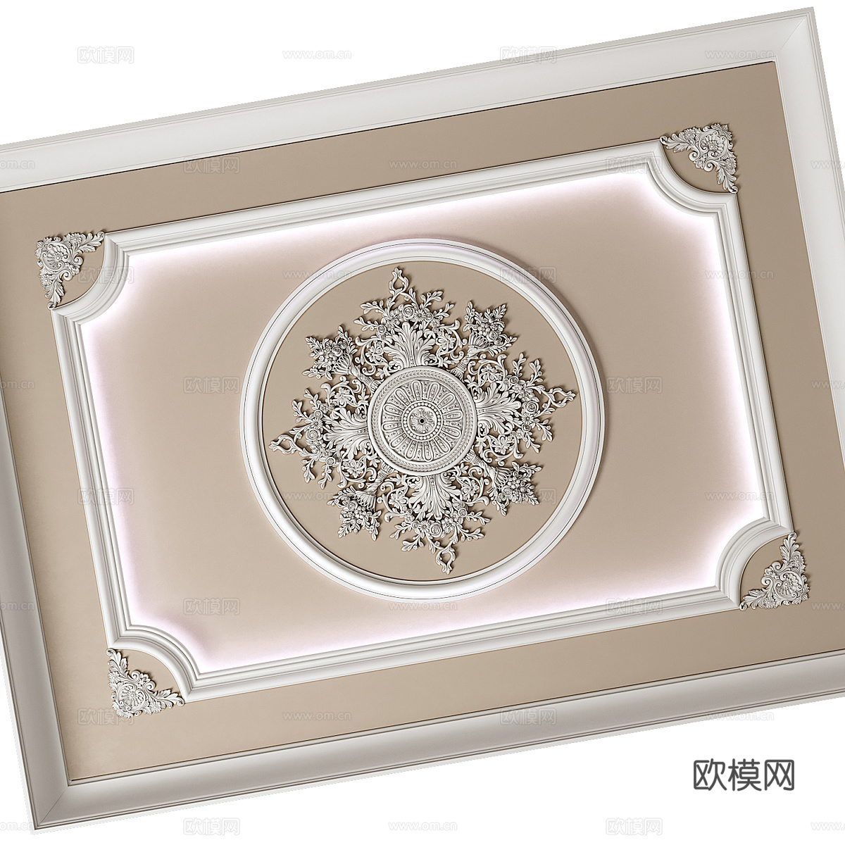 法式天花吊顶3d模型