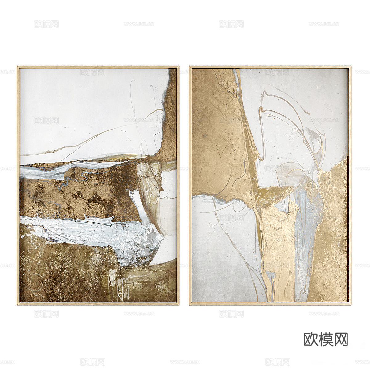 新中式装饰挂画3d模型