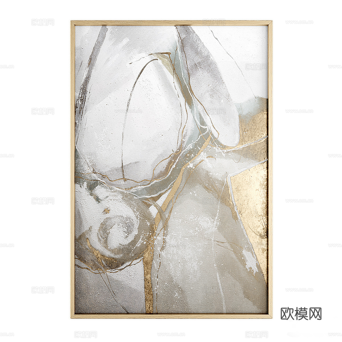 新中式装饰挂画3d模型