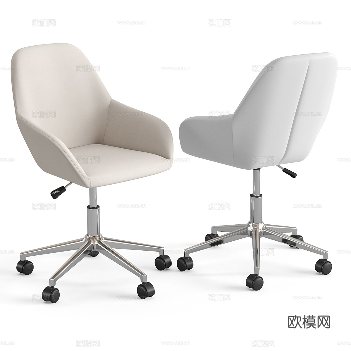 现代意式办公椅3d模型