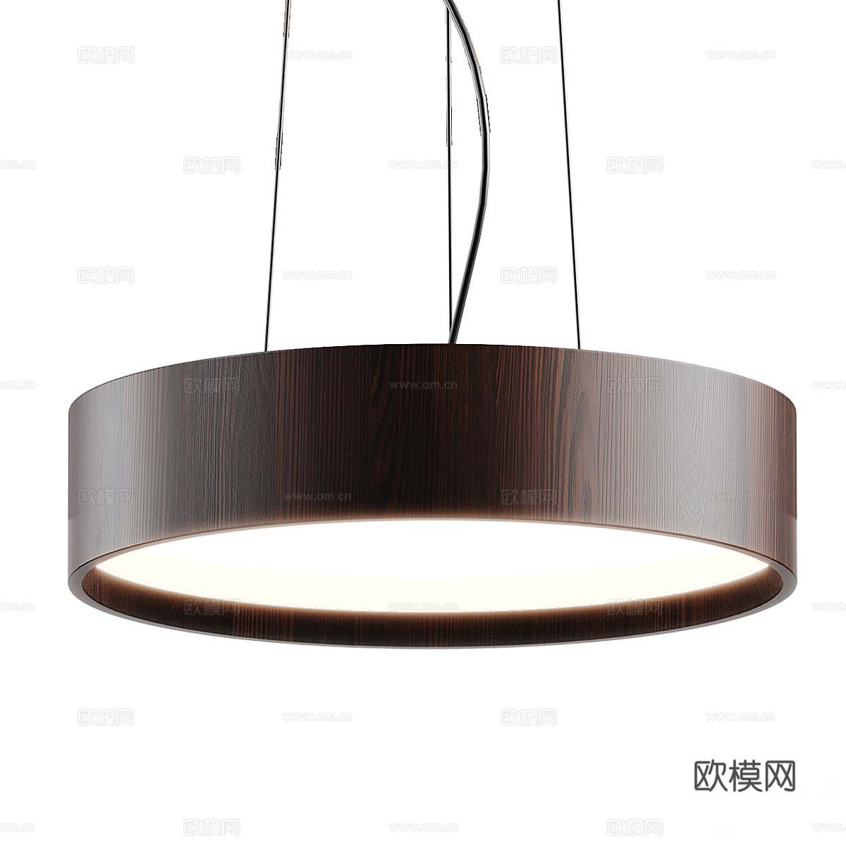 现代意式木质装饰吊灯3d模型