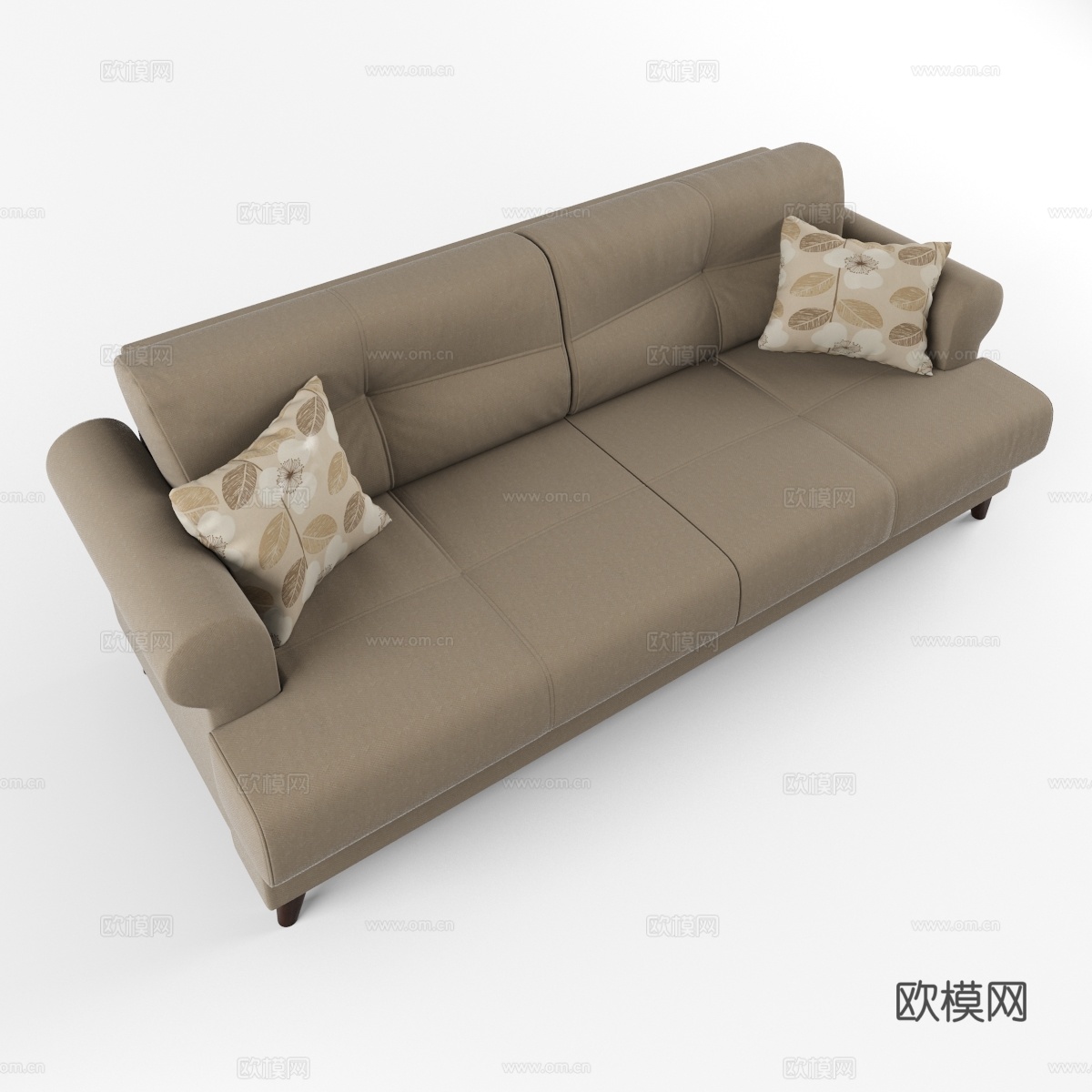 三人沙发 沙发 布艺沙发3d模型